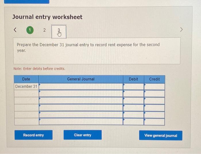 Solved Journal Entry Worksheet Prepare The December 31 | Chegg.com