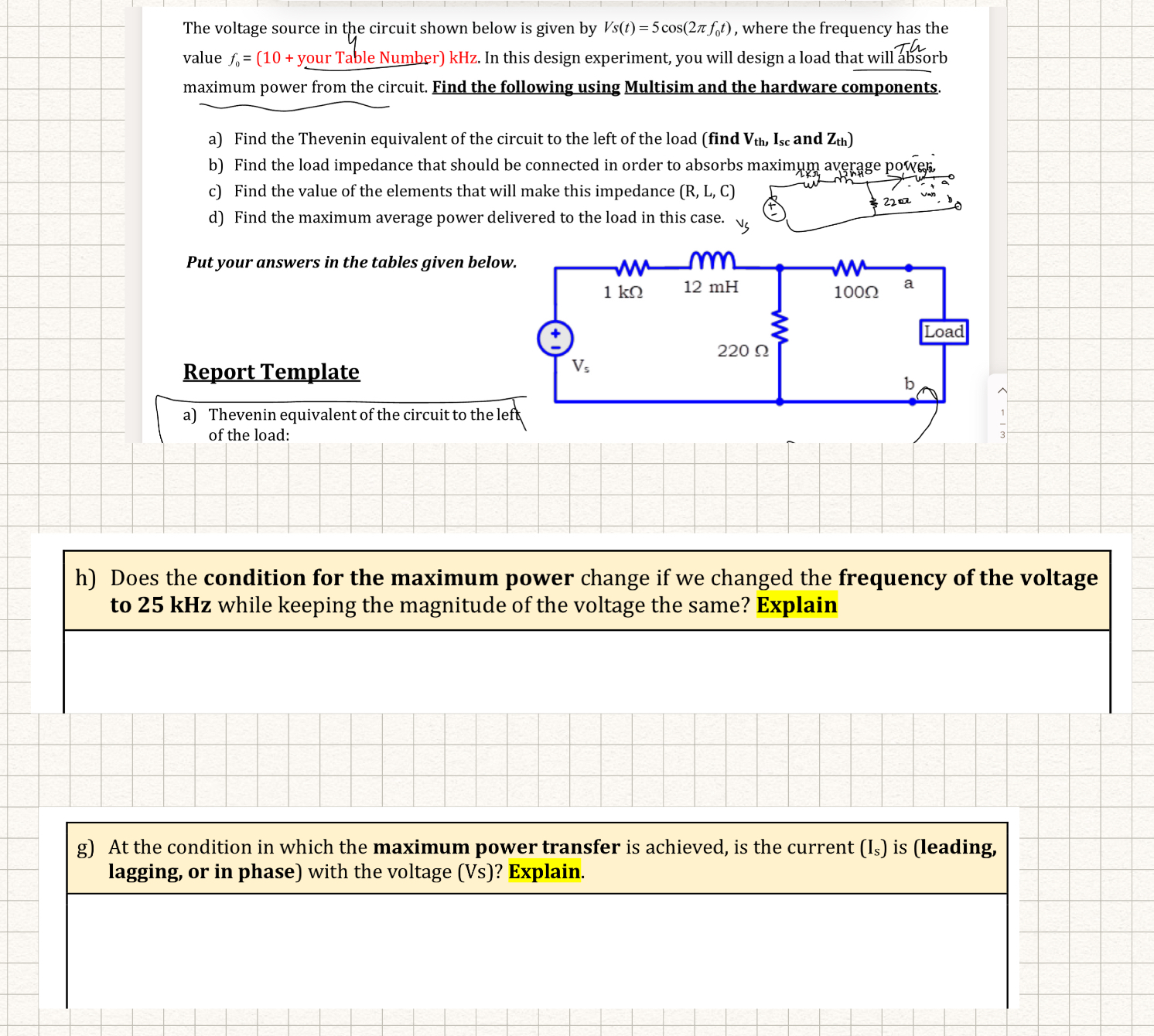 Solved The voltage source in the circuit shown below is | Chegg.com