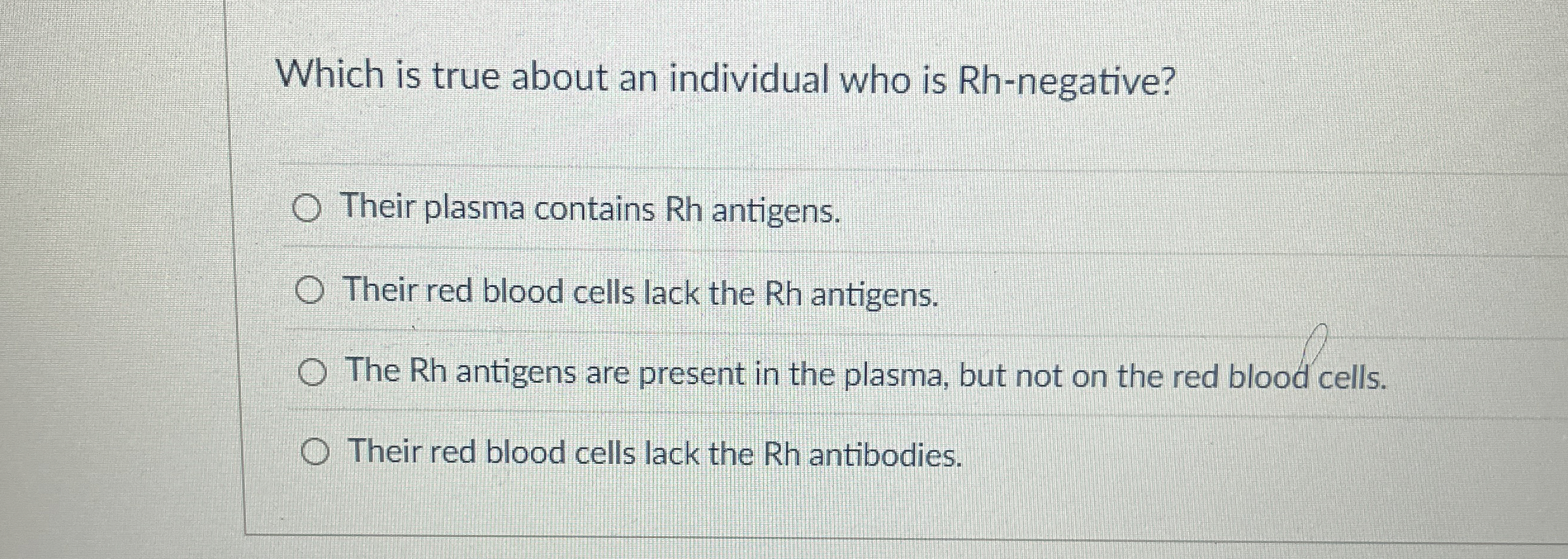 Solved Which is true about an individual who is