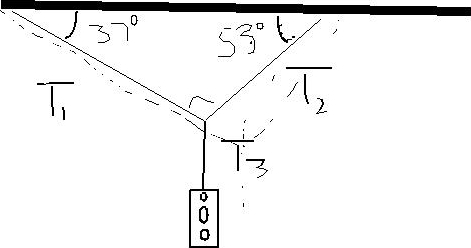 (Get Answer) - A traffic light weighing 122 N hangs from a cable tied ...