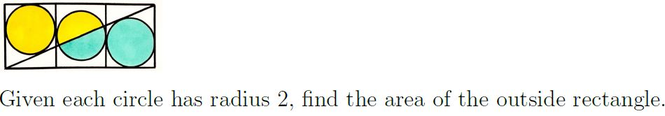 Solved nd the area of the outside rectangle.Given each | Chegg.com