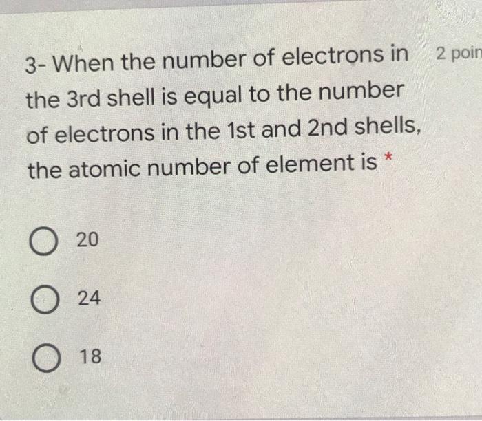 the number of electrons shells in elements of period 3