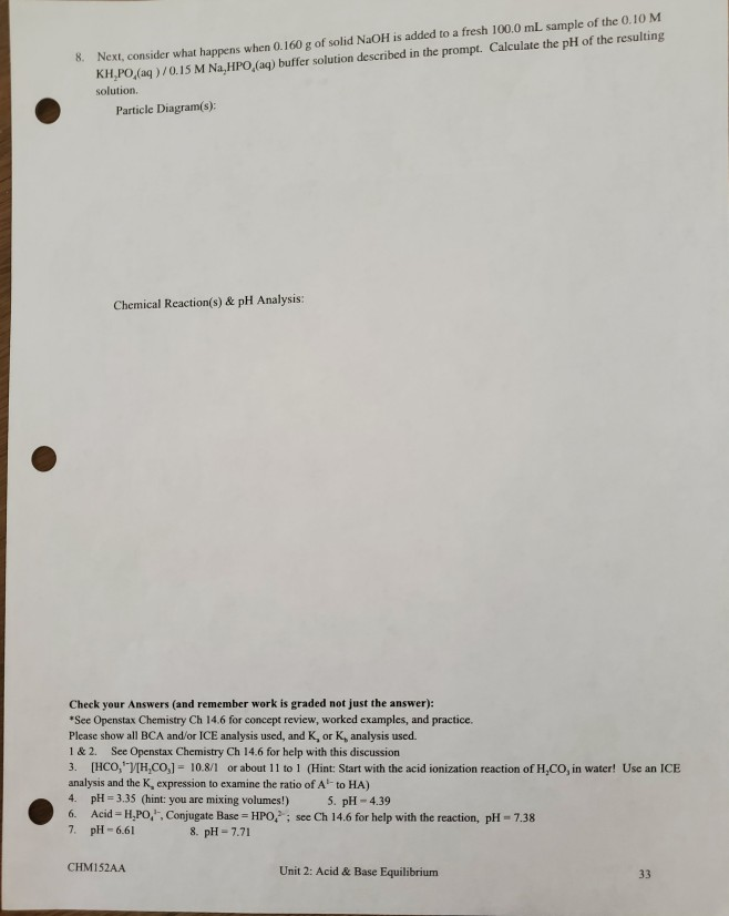 CHM152AA Name: Date: Group # Unit 2 Worksheet 4: | Chegg.com