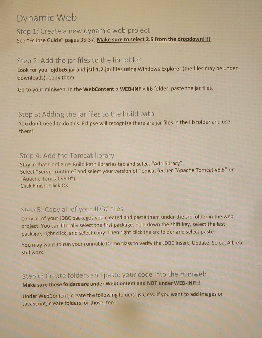 Solved The Mini Web, Step By Step The Assignment In this | Chegg.com
