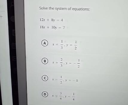 Solved Solve the system of | Chegg.com
