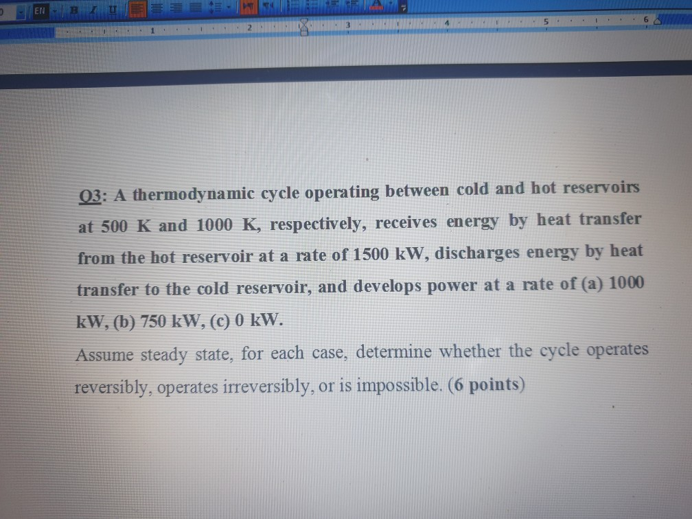 Solved EN - I PTT 4 5 6 2 03: A thermodynamic cycle | Chegg.com