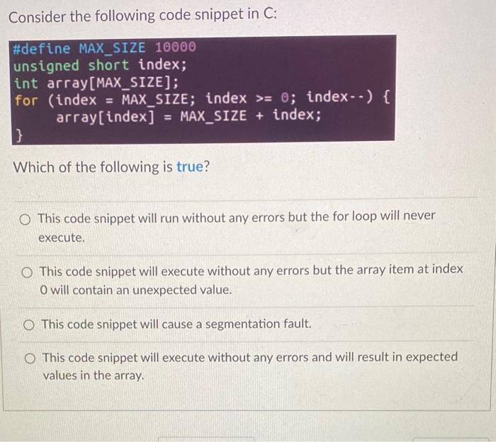 Solved Consider The Following Code Snippet In C : #define | Chegg.com