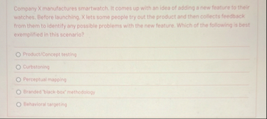 Solved Company X manufactures smartwatch - Image