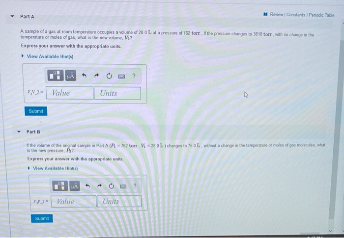 Solved Review Constants Periodic Table Part A A sample of a | Chegg.com