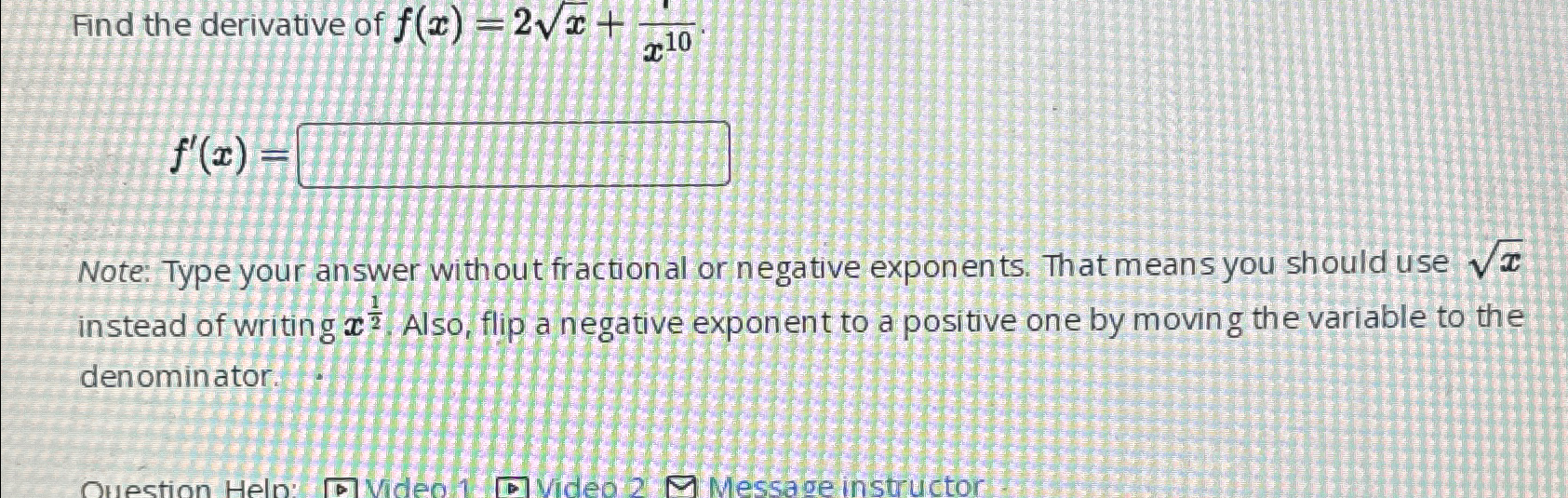 solved-find-the-derivative-of-f-x-2x2-1x10-f-x-note-type-chegg