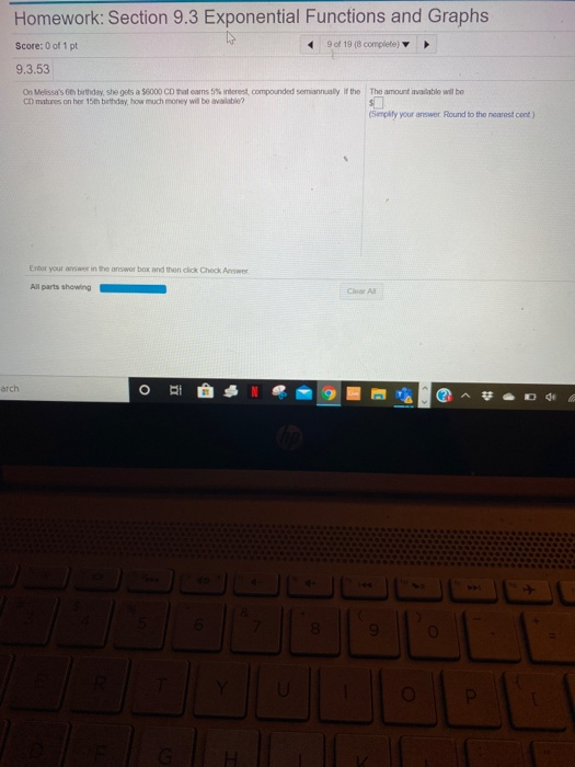 Solved Homework: Section 9.3 Exponential Functions and | Chegg.com