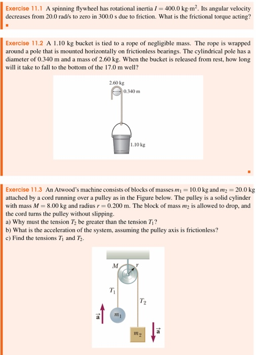 Solved Exercise 11.1 A spinning flywheel has rotational | Chegg.com