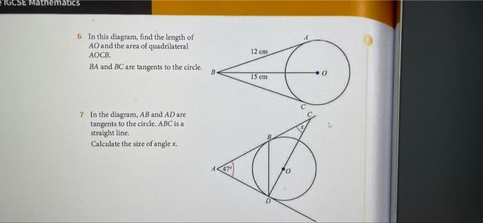 chord ab of a circle with radius 5 cm