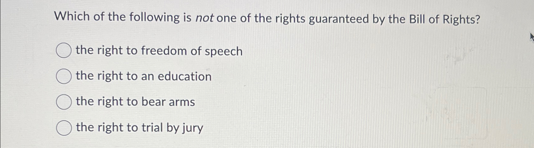 Solved Which of the following is not one of the rights | Chegg.com
