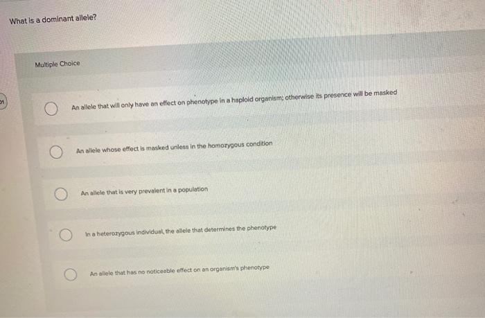 solved-what-is-a-dominant-allele-multiple-choice-an-allele-chegg
