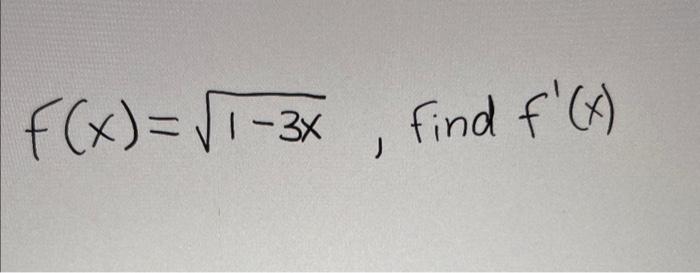Solved Find the value of the derivative from the defination | Chegg.com