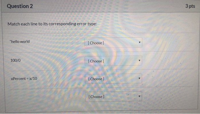 Solved Question 2 3 pts Match each line to its corresponding | Chegg.com