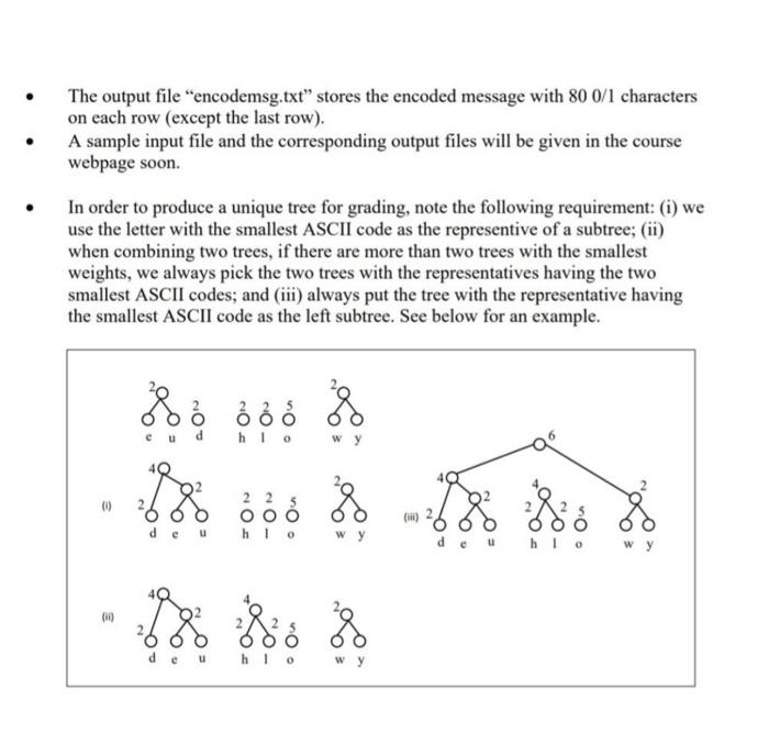 Solved use C++ to solve it, and the input have to be a file | Chegg.com