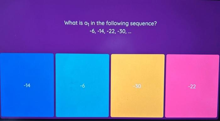 Solved What is a1 in the following sequence? | Chegg.com