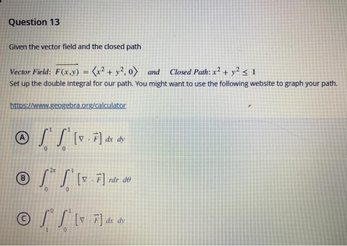 Solved For Questions 12,13 , and 14 we are given a vector | Chegg.com