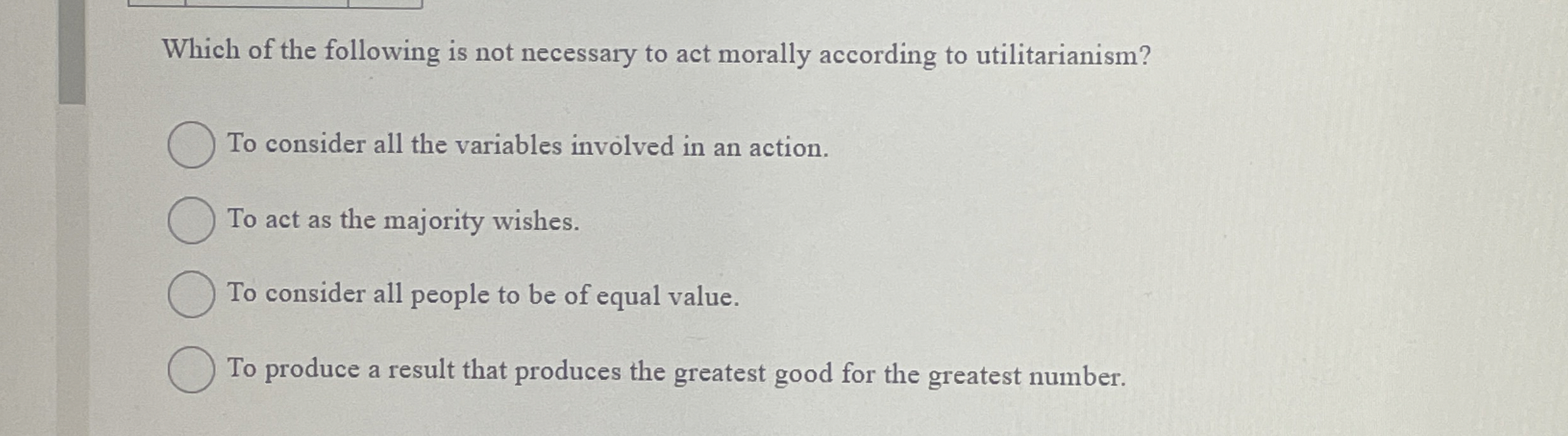 Solved Which of the following is not necessary to act | Chegg.com