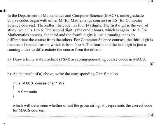 Solved n 4: In the Department of Mathematics and Computer | Chegg.com
