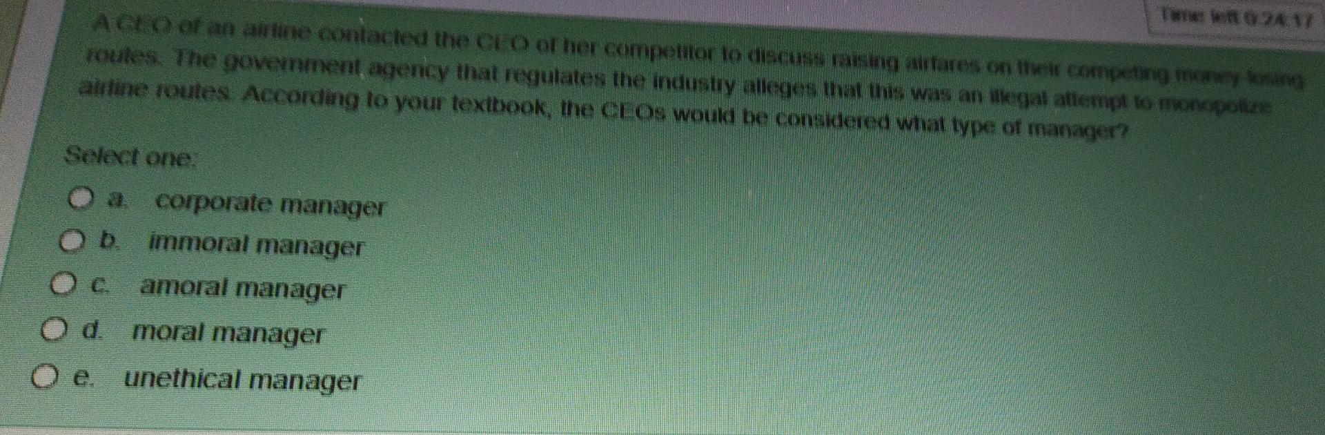 Solved Tween 2017 AGL of an antine contacted the CEO of her