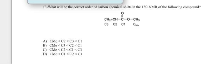 Solved 11. Which of hydrogens a-d in the following molecule | Chegg.com