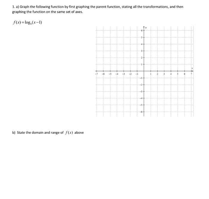 Solved 1. a) Graph the following function by first graphing | Chegg.com