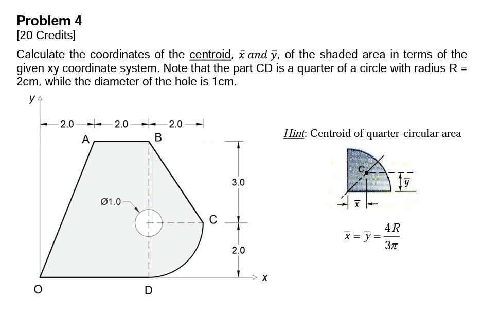 Problem 4 20 Credits Calculate The Coordinates Of Chegg Com