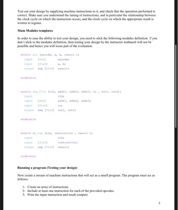 Solved Overview In this project you will build a simple part | Chegg.com