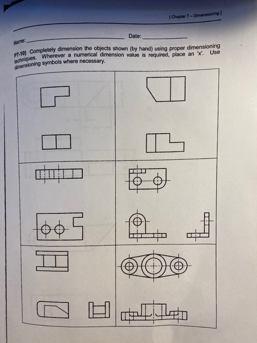 Solved p710) Completely dimension the object shown (by