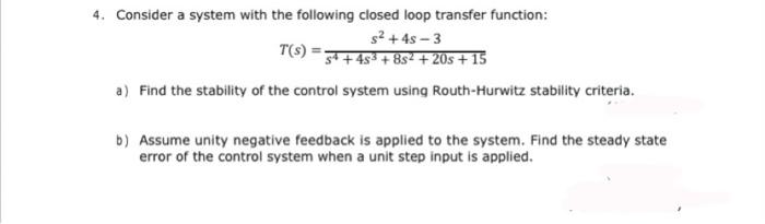 Solved Consider a system with the following closed loop | Chegg.com