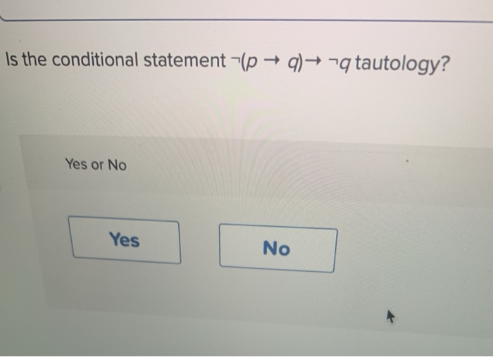 Solved Is The Conditional Statement -(p + Q) → -q Tautology? | Chegg.com