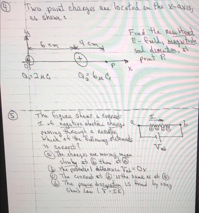 Solved Two point changes are located on the x-axis, as shown | Chegg.com