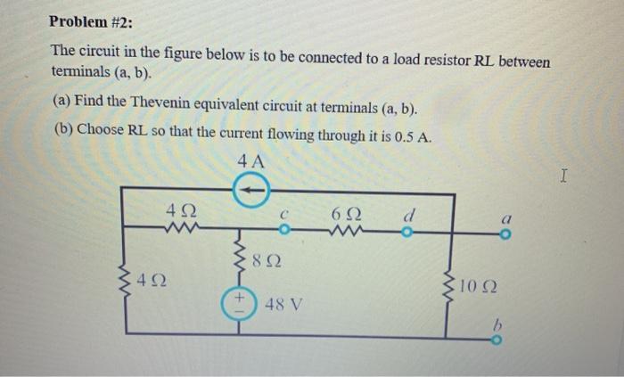 Solved Problem #1: Find the Thevenin equivalent circuit at | Chegg.com
