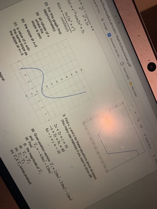 Solved De B A Read Aloud X Ne Downloads Lab 2001 Math Chegg Com