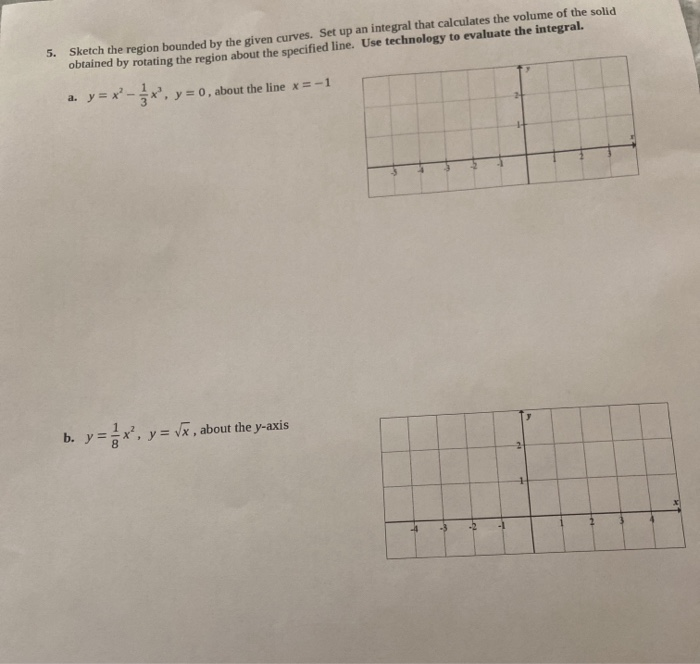 Solved 5. Sketch the region bounded by the given curves. Set | Chegg.com