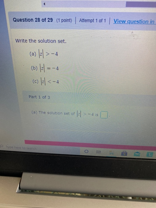 Solved Question 28 of 29 (1 point) Attempt 1 of 1 | View | Chegg.com