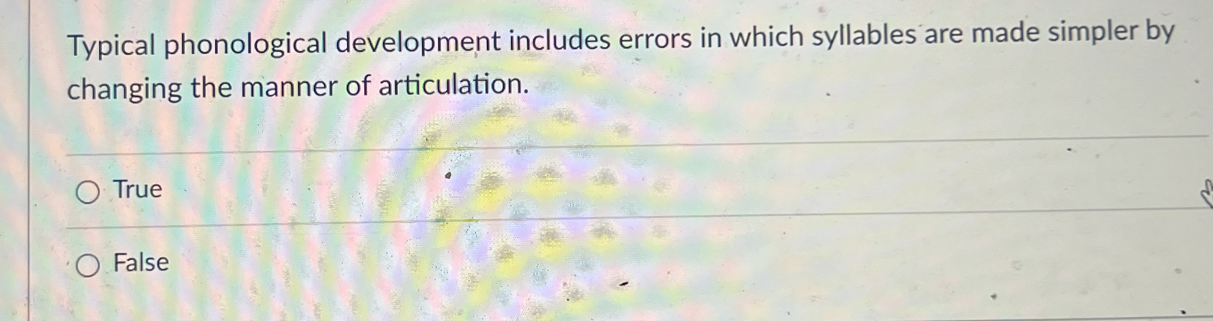 Solved Typical phonological development includes errors in | Chegg.com