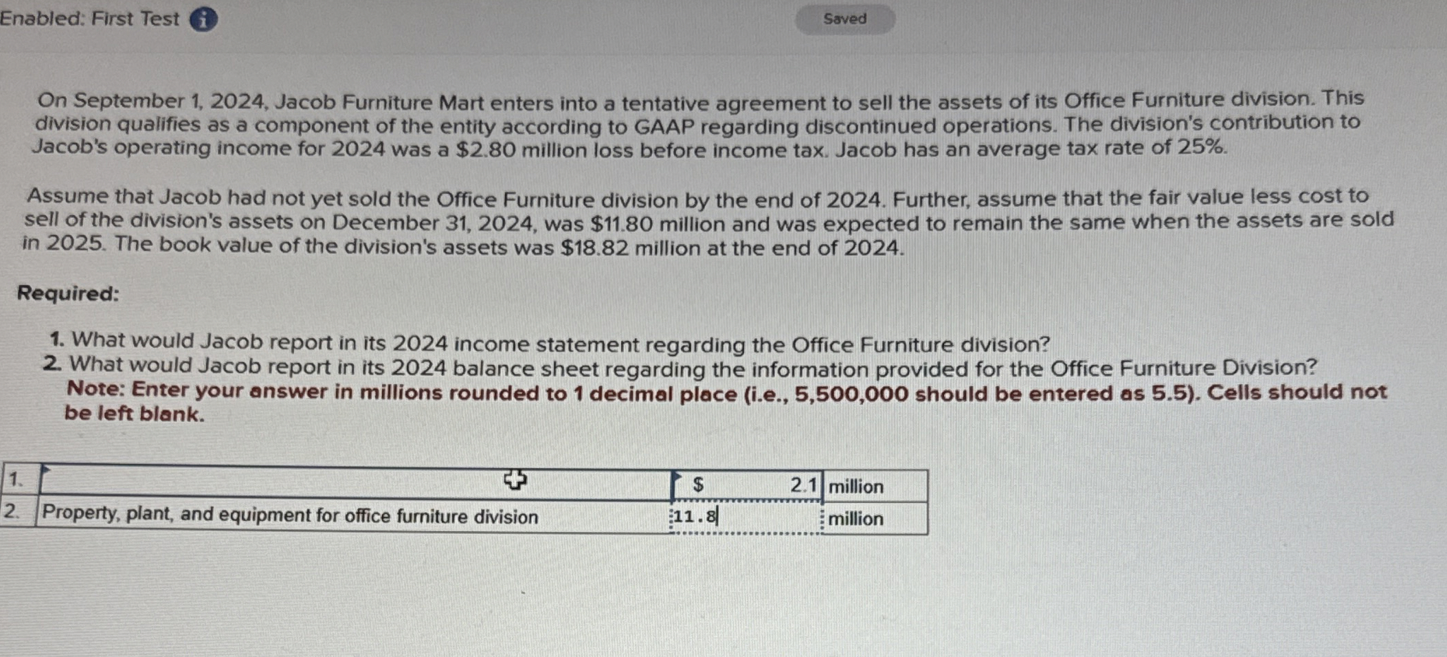 Solved On September 1, 2024, ﻿Jacob Furniture Mart enters