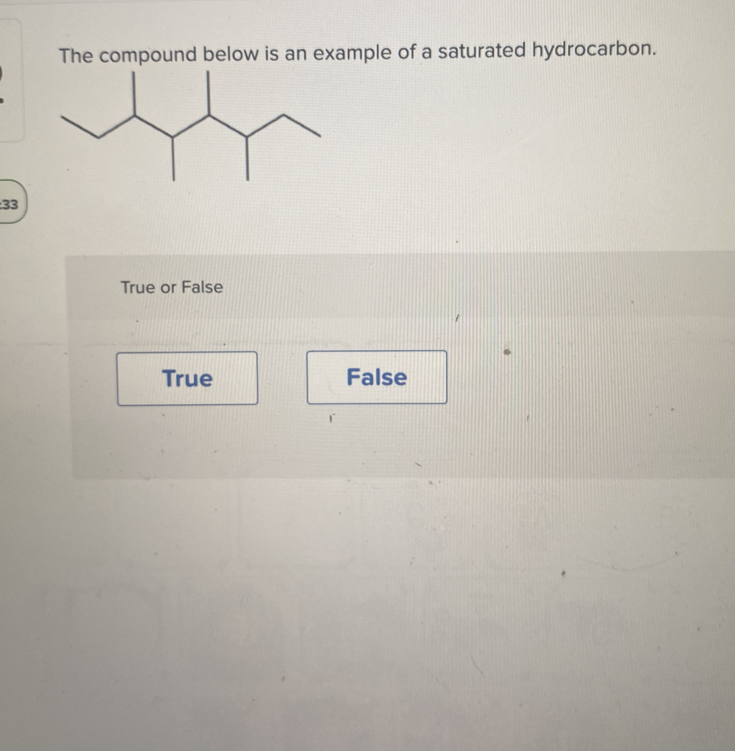 Solved The compound below is an example of a saturated | Chegg.com