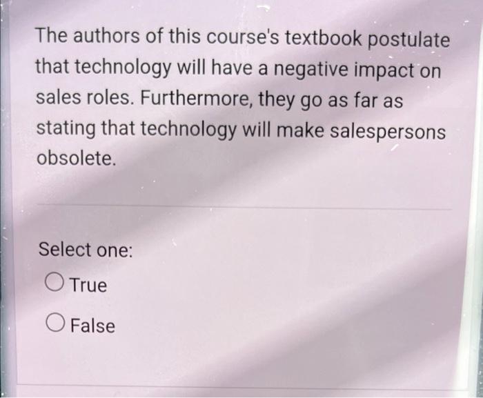 Solved The authors of this course's textbook postulate that | Chegg.com