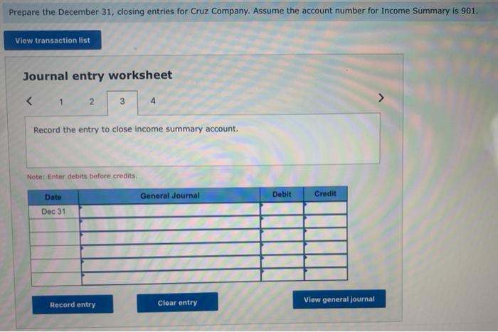 Solved Exercise 4-9 Preparing Closing Entries And A | Chegg.com