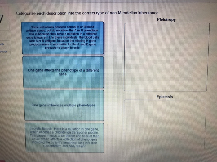 Solved Categorize Each Description Into The Correct Type Of | Chegg.com