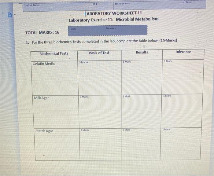 Solved LABORATORY WORKSHEET 11 Laboratory Exercise 11