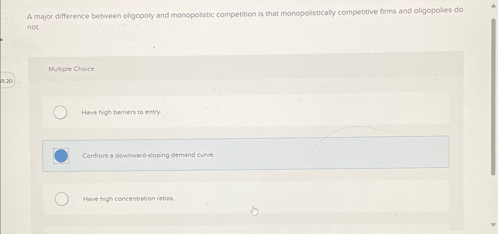 Solved A major difference between oligopoly and monopolistic | Chegg.com