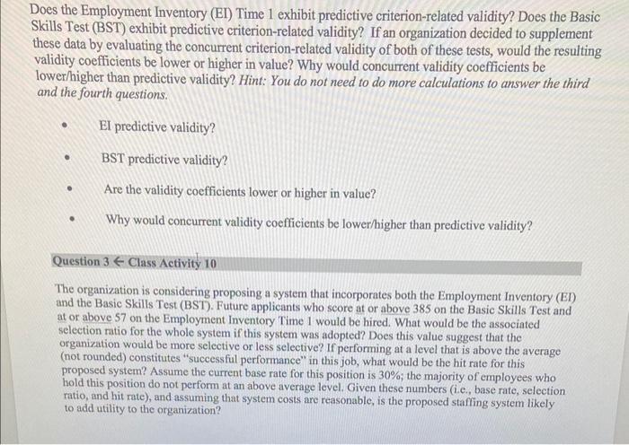Solved Does the Employment Inventory display an acceptable | Chegg.com