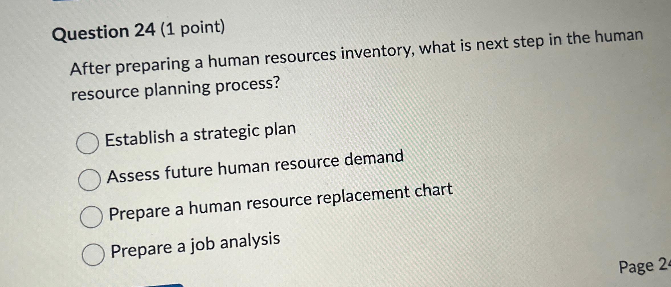 Solved Question 24 (1 ﻿point)After preparing a human | Chegg.com
