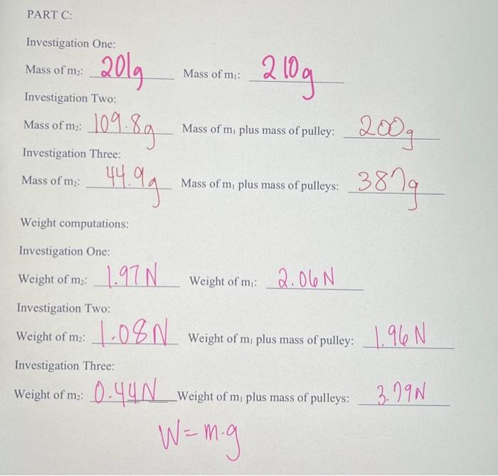 Solved Part C: Pulleys 19) 20) M₁ 1 M₂ 17) 18) Now, attach a | Chegg.com